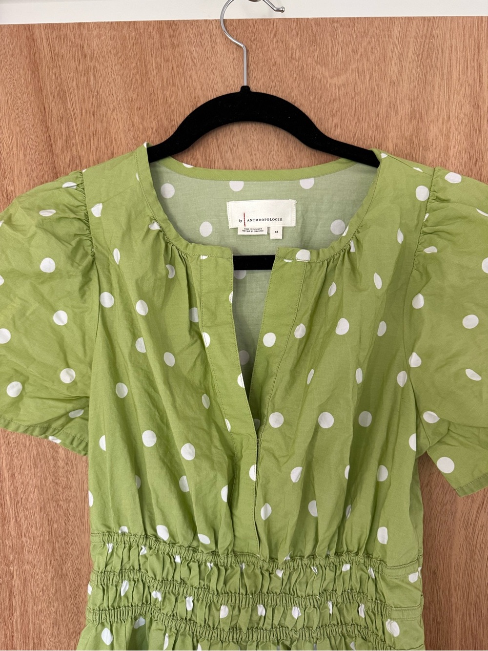 Anthropologie The Somerset Maxi Dress Light
Green White Polka Dot size- XS - Picture 4 of 8